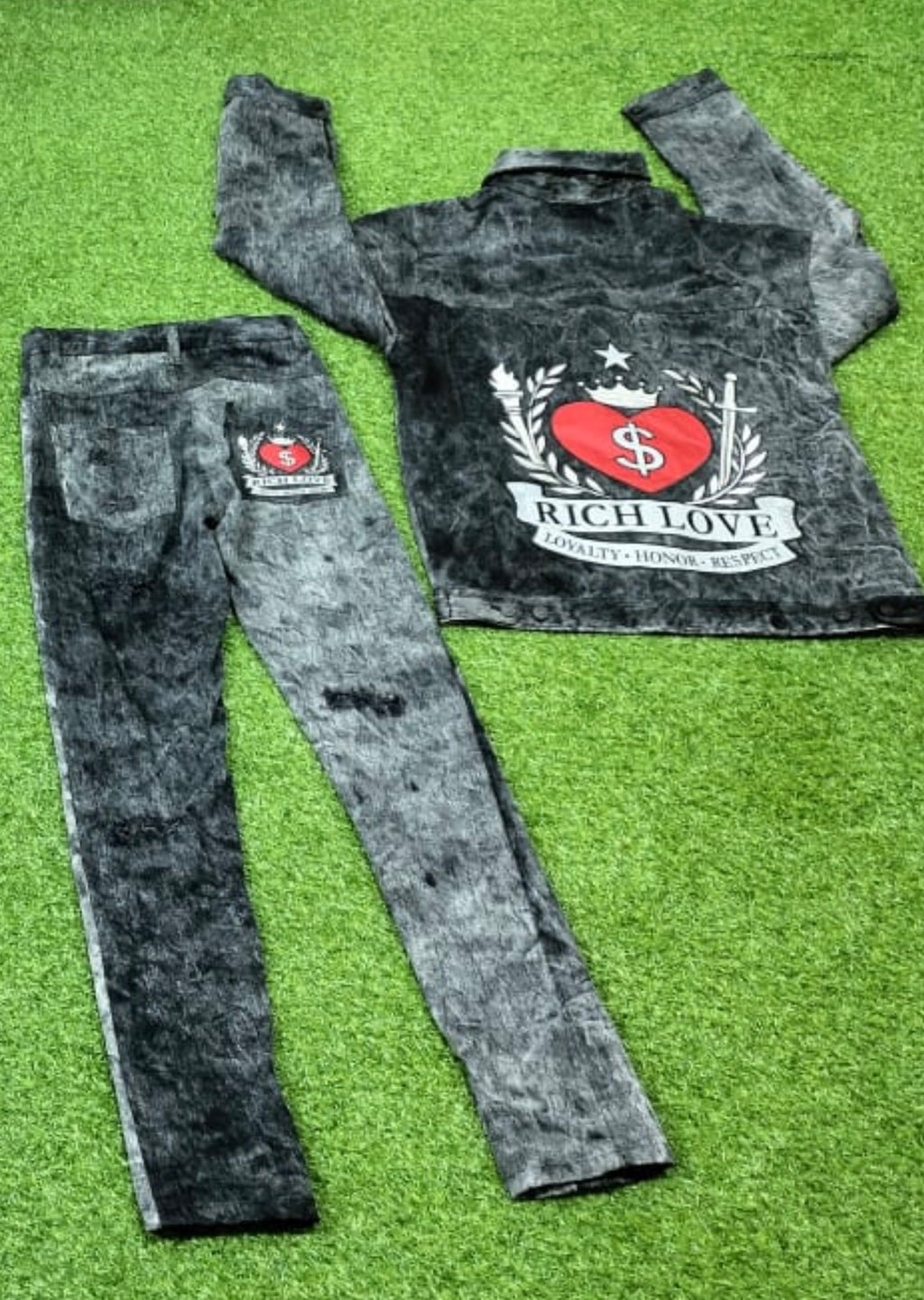 Rich love demin suit