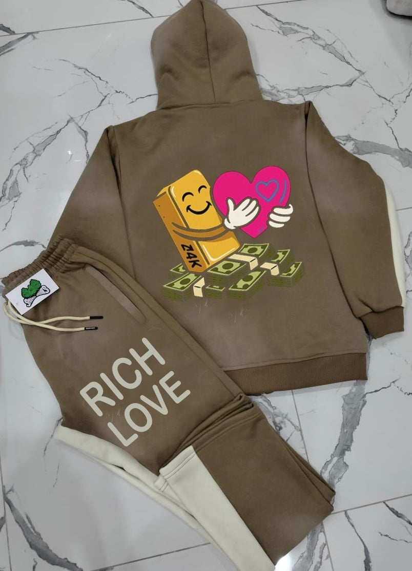Richlove embroidery sweatsuit